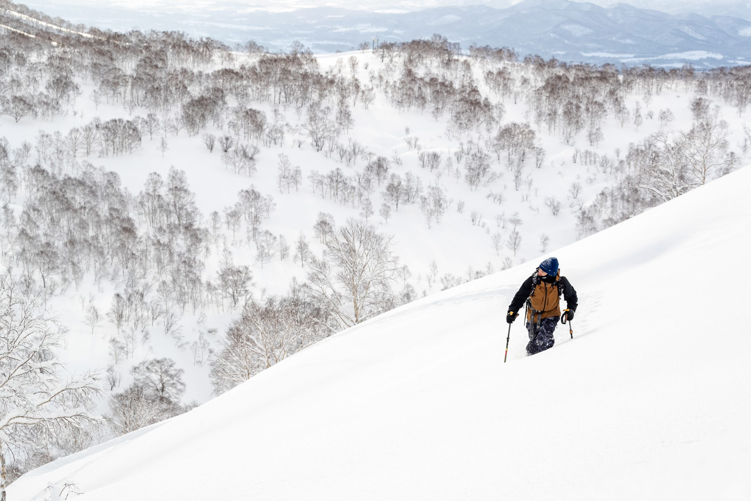 Lone skier has the mountain to himself during the Ghost Winter of 2020/2021