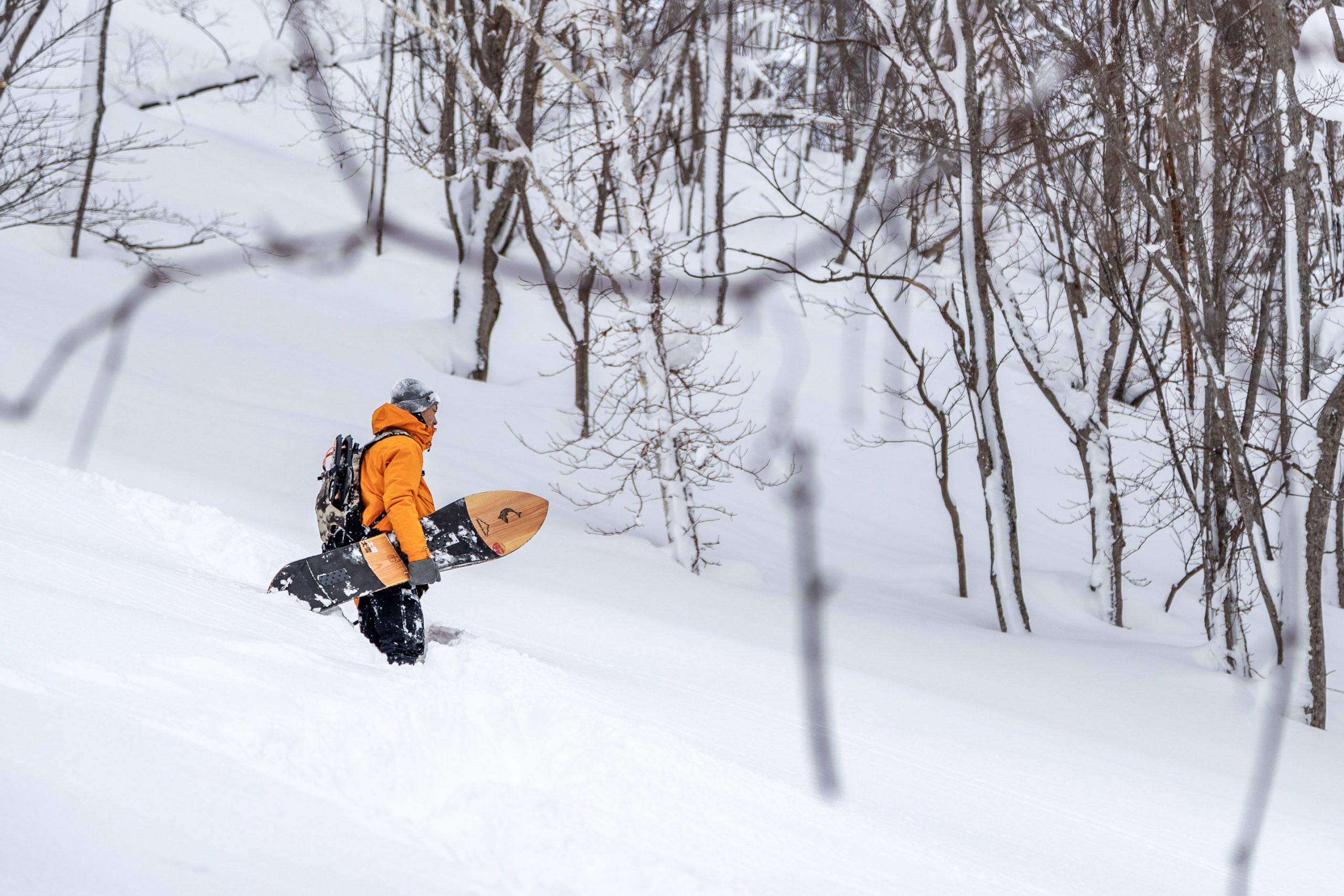 Toshiya Kasuga putting our products to the test in the Niseko backcountry